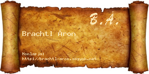 Brachtl Áron névjegykártya